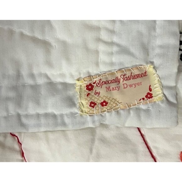 Rare 70s Hand Stitched Heirloom State Flowers Birds Statehood Patchwork Quilt - Picture 8 of 10